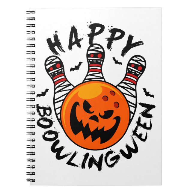 Bowling Halloween Bowler Happy Bowlingween Notizblock (Vorderseite)