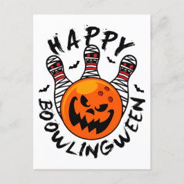 Bowling Halloween Bowler Happy Bowlingween Postkarte