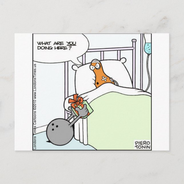 Bowling Hospital Funny T-Shirts Karten Tasse Gesch (Vorderseite)