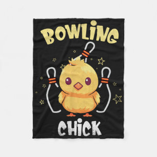 Bowling Huhn Lustiges Huhn Athlet Bowler Männer Fr Fleecedecke