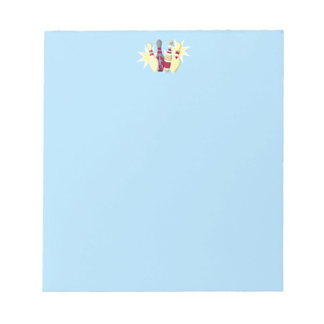 Bowling im Vintagen Stil Notizblock (Vorderseite)