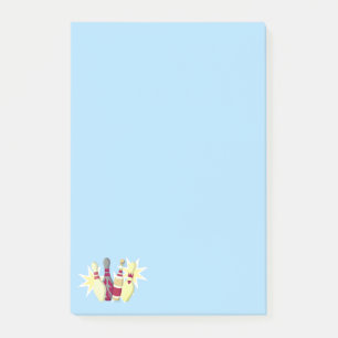Bowling im Vintagen Stil Post-it Klebezettel