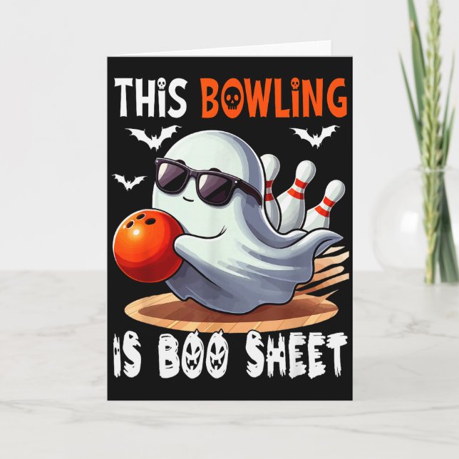 Bowling Is Boo Sheet Halloween Costume Player Team Karte (Vorderseite)