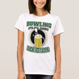 Bowling ist es ganz über trinkendes Bier u. das T-Shirt