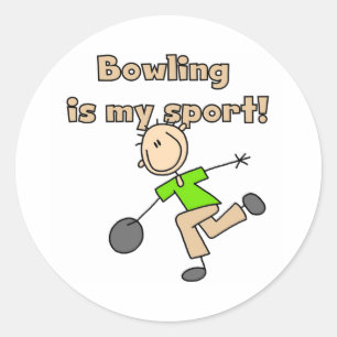 Bowling ist mein Sport Runder Aufkleber