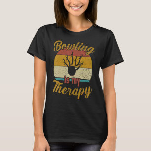 Bowling ist meine Therapie Retro Bowling T-Shirt