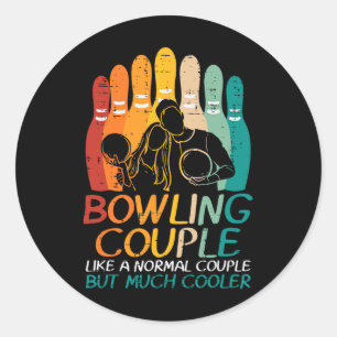 Bowling ist wie normal Cooler Matching Bowler Runder Aufkleber