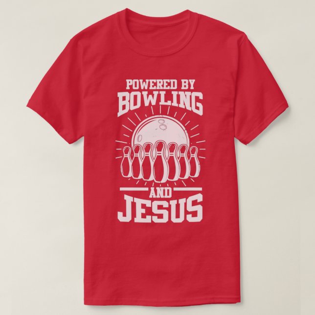 Bowling Jesus Bowler Bowling Bowler T T-Shirt (Design vorne)