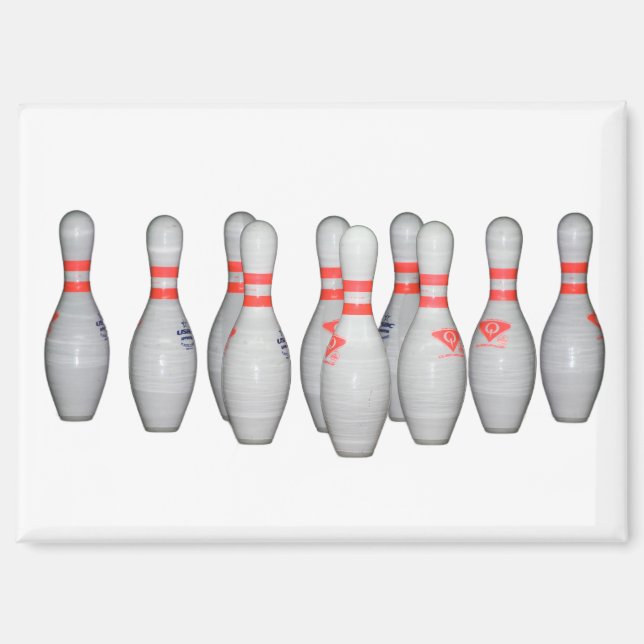 Bowling-Kegel Magnet (Vorderseite)