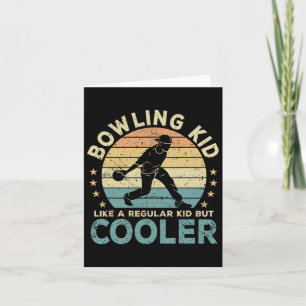 Bowling Kid Bowling Player Funny Karte