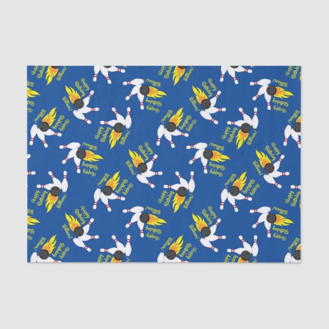 Bowling Kindergeburtstag Party Niedlich Sports Seidenpapier (Vorderseite)