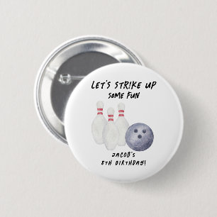 Bowling-Kindergeburtstagsfeier Button