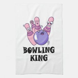 Bowling King Childrens Geburtstagspartei Geschirrtuch
