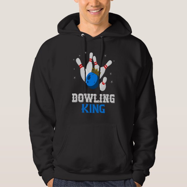 Bowling King Crown Bowler Bowling Team Strike Bowl Hoodie (Vorderseite)