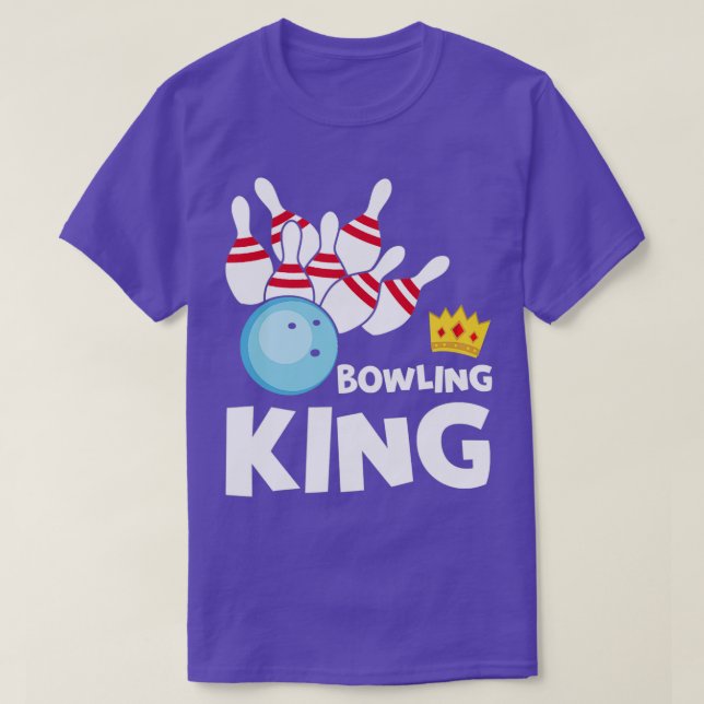 Bowling King Funny Bowling Bowler Ball T T-Shirt (Design vorne)