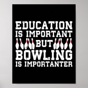 Bowling-Kunst für Männer Frauen Bowling-Liebhaber  Poster