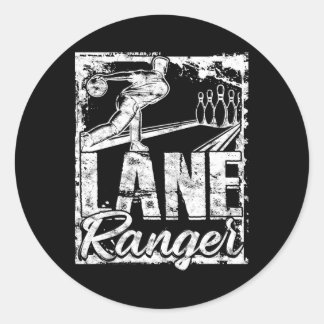 Bowling Lane Ranger Runder Aufkleber