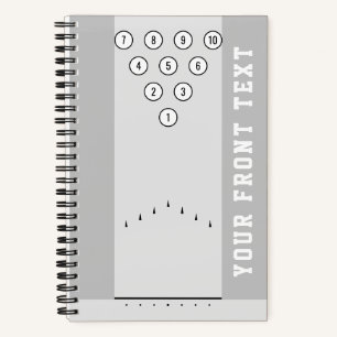 Bowling-Lanes mit benutzerdefinierten Textanzeigen Notizbuch