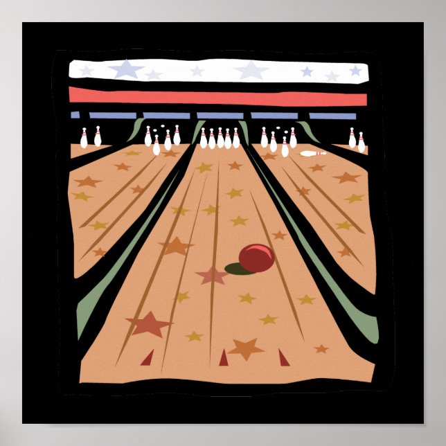 Bowling Lanes Poster (Vorne)