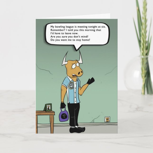 Bowling League Night Karte (Vorderseite)