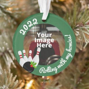 Bowling League - Personalisiertes Foto Weihnachten Ornament