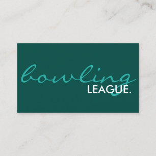 Bowling Liga. (Farbanpassbare) Visitenkarte