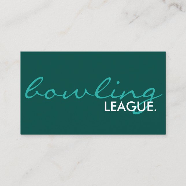 Bowling Liga. (Farbanpassbare) Visitenkarte (Vorderseite)