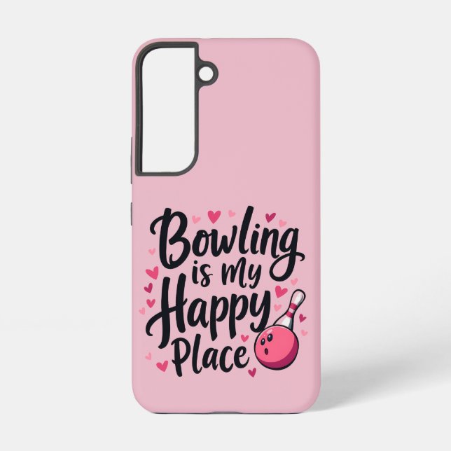 Bowling Lover Cute Retro Aesthetic Sports Design Samsung Galaxy Hülle (Rückseite)
