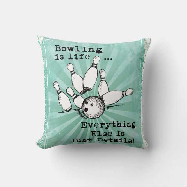 Bowling Lover Gift, Funny Bowling Player Gift Kissen (Vorderseite)