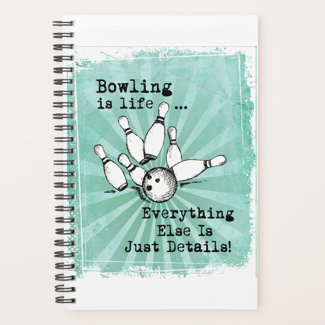 Bowling Lover Gift, Funny Bowling Player Gift Planer (Vorderseite)