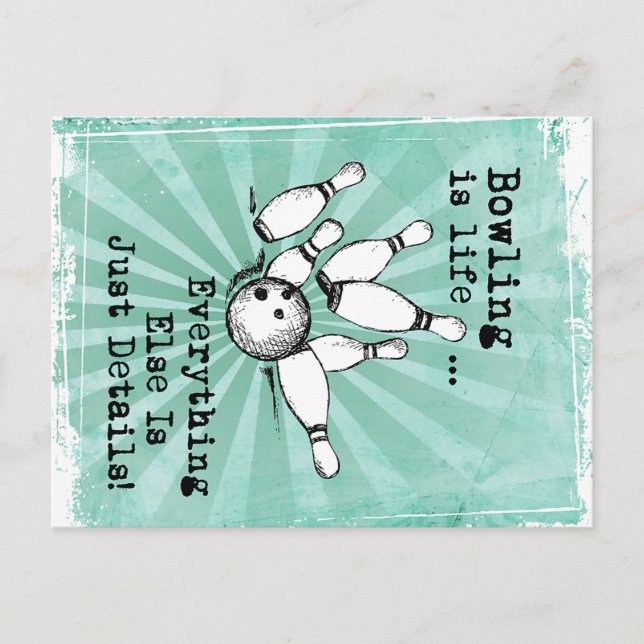 Bowling Lover Gift, Funny Bowling Player Gift Postkarte (Vorderseite)