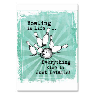 Bowling Lover Gift, Funny Bowling Player Gift Tischnummer