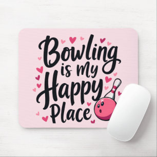 Bowling Lover Niedlich Retro ästhetisches Sportdes Mousepad