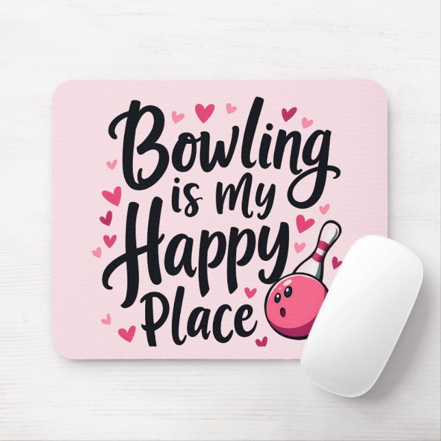 Bowling Lover Niedlich Retro ästhetisches Sportdes Mousepad (Mit Mouse)