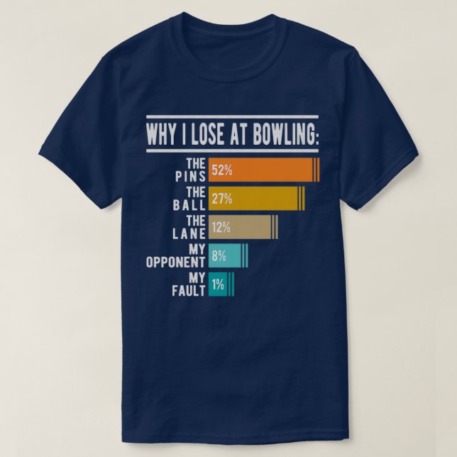 Bowling Lover Warum ich beim Bowling T T-Shirt (Design vorne)