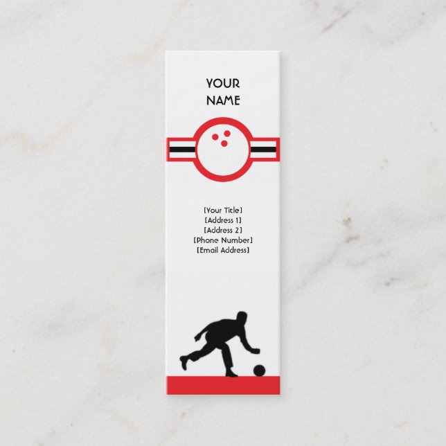 Bowling: Luftstern Mini Visitenkarte (Vorderseite)