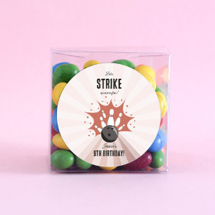 Bowling macht Spaß an der Geburtstagsfeier Rose Go Runder Aufkleber