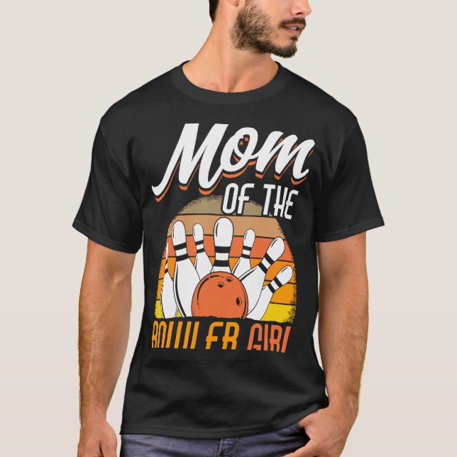 Bowling Mama Button Bowler Strike Team Bowling All T-Shirt (Vorderseite)