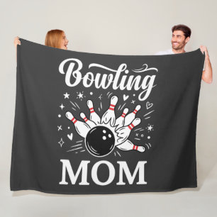 Bowling-Mama-Herz-Pins Lustige Liga Muttertag Fleecedecke