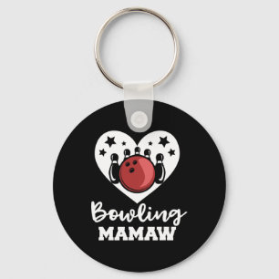 Bowling Mamaw Heart Funny Bowler Mamaw Schlüsselanhänger