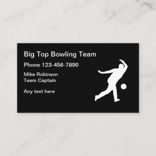 Bowling-Mannschaftskapitän Visitenkarte