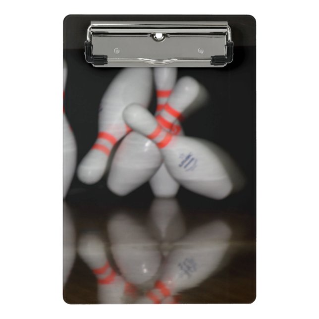 Bowling Mini Clipboard Klemmbrett (Vorderseite)