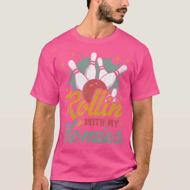 Bowling mit meinen Kumpels T-Shirt (Vorderseite)