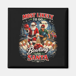 Bowling mit Santa Magnet