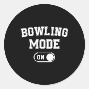 Bowling Mode on Funny Bowler Gift Vater Großpa Runder Aufkleber
