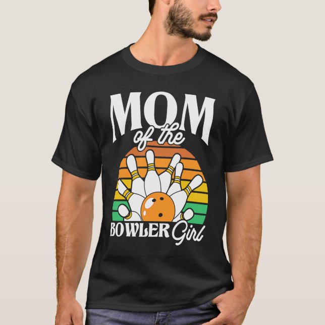 Bowling Mom Pin Bowler Strike Bowling Girl Bowling T-Shirt (Vorderseite)