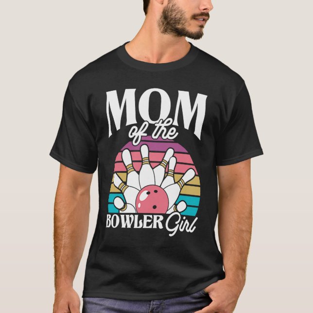 Bowling Mom Pin Bowler Strike Bowling Team Bowling T-Shirt (Vorderseite)
