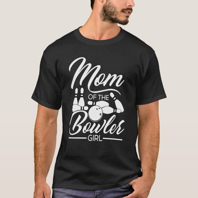 Bowling Mom Pin Bowler Strike Bowling Team Bowling T-Shirt (Vorderseite)