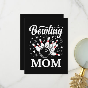 Bowling-Mutter-Herz-Pins Lustige Liga Muttertag Dankeskarte