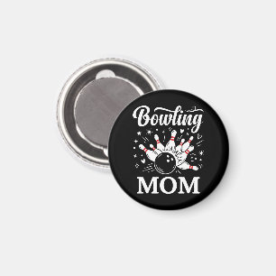 Bowling-Mutter-Herz-Pins Lustige Liga Muttertag Magnet